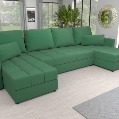 Rozkládací sedací souprava do U KLAVERA 2 - láhvově zelená