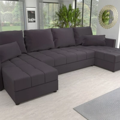 Rozkládací sedací souprava do U KLAVERA 2 - tmavě šedá 2