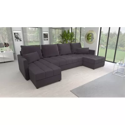 Rozkládací sedací souprava do U KLAVERA 2 - tmavě šedá 2