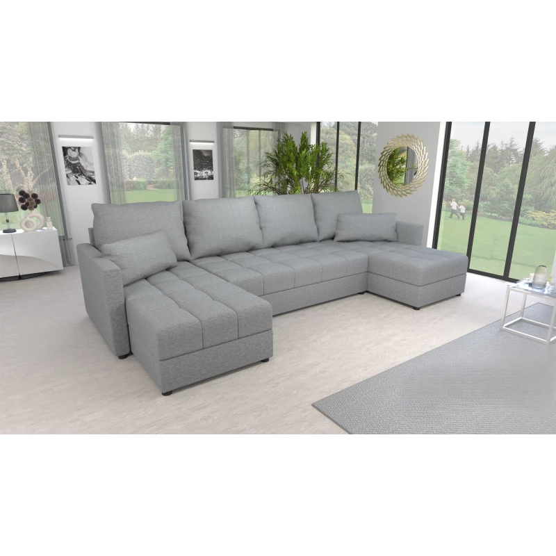 Rozkládací sedací souprava do U KLAVERA 2 - světle šedá