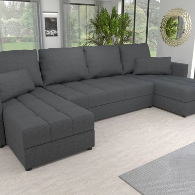 Rozkládací sedací souprava do U KLAVERA 1 - tmavě šedá 1