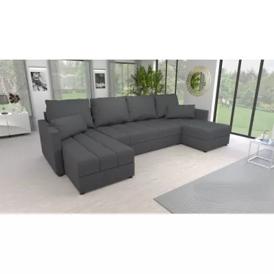 Rozkládací sedací souprava do U KLAVERA 2 - tmavě šedá 1