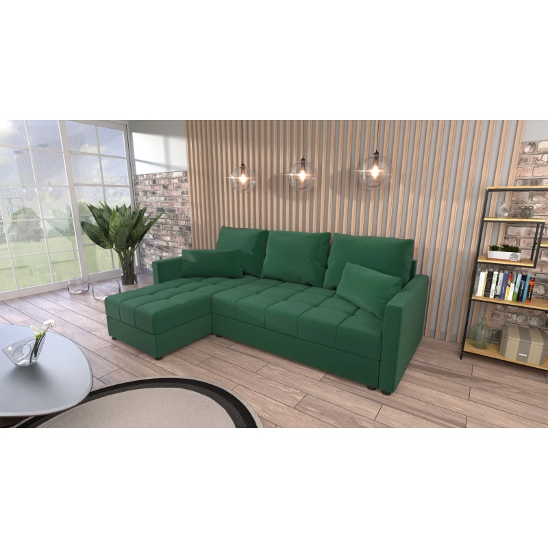 Sedací souprava do L KLAVERA 2 - láhvově zelená