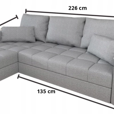 Sedací souprava do L KLAVERA 1 - světle šedá