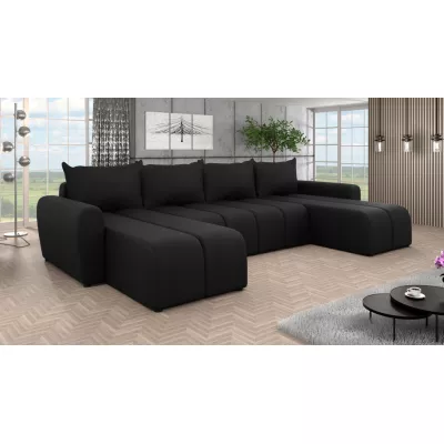 Elegantní sedací souprava do U AMANDA 3 - černá