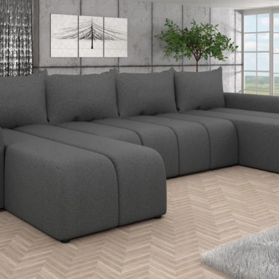 Elegantní sedací souprava do U AMANDA 2 - grafitová