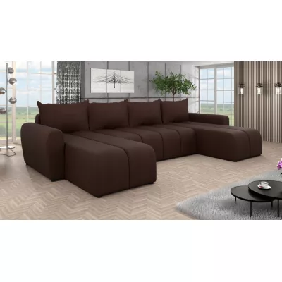 Elegantní sedací souprava do U AMANDA 3 - hnědá