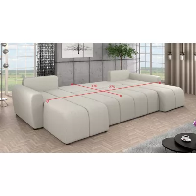 Elegantní sedací souprava do U AMANDA 3 - hnědá