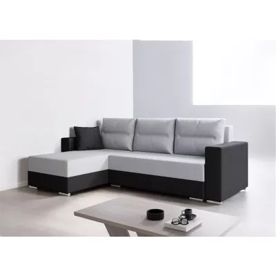 Rohová sedací souprava KANANDA 3 - šedá / černá