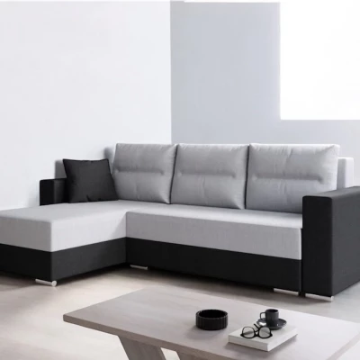 Rohová sedací souprava KANANDA 2 - šedá / černá