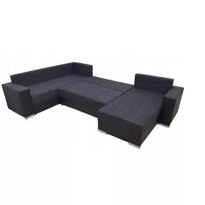 Rozkládací sedací souprava ISAMARA 2 - šedá / bílá eko kůže