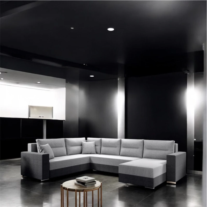 Rozkládací sedací souprava ISAMARA 1 - šedá / černá