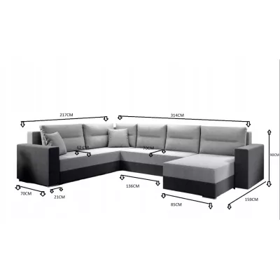 Rozkládací sedací souprava ISAMARA 1 - modrá