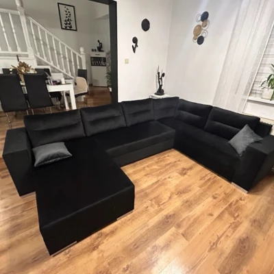 Rozkládací sedací souprava ISAMARA 3 - černá