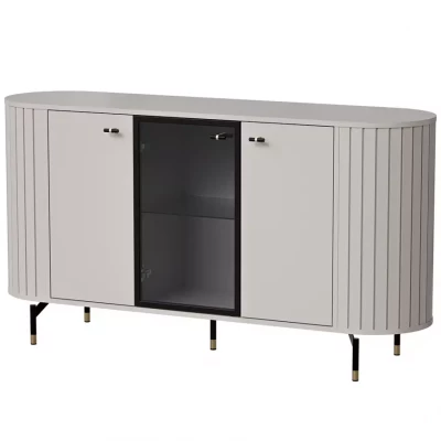 Komoda s prosklenými dvířky APEX - kašmír