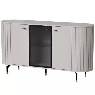 Komoda s prosklenými dvířky APEX - kašmír