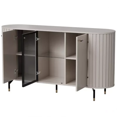 Komoda s prosklenými dvířky APEX - kašmír