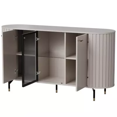 Komoda s prosklenými dvířky APEX - kašmír