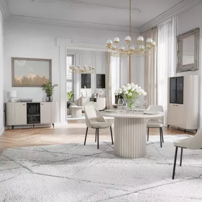 Komoda s prosklenými dvířky APEX - kašmír