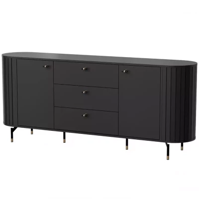 Široká kombinovaná komoda APEX - černá