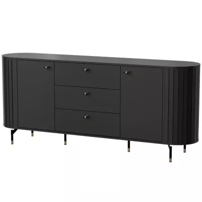 Široká kombinovaná komoda APEX - černá