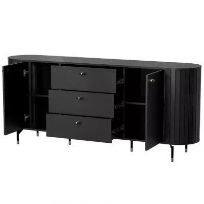 Široká kombinovaná komoda APEX - černá