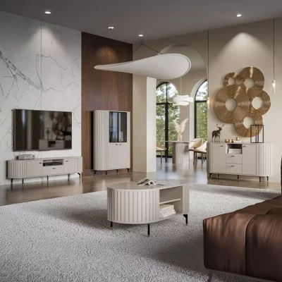 Vysoká vitrína APEX - kašmír