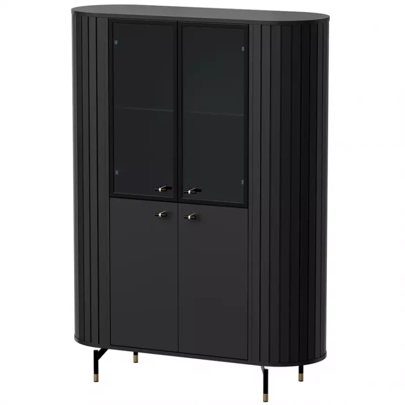 Vysoká vitrína APEX - černá