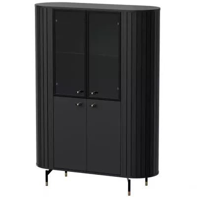 Vysoká vitrína APEX - černá