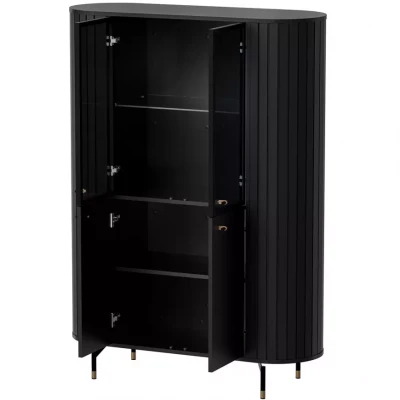 Vysoká vitrína APEX - černá