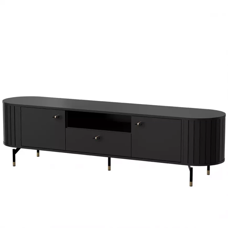 Široký televizní stolek APEX - černý