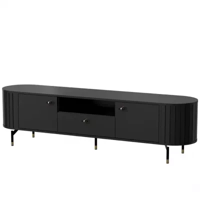 Široký televizní stolek APEX - černý