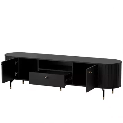 Široký televizní stolek APEX - černý