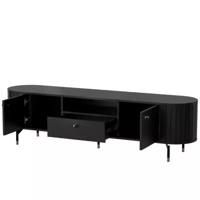 Široký televizní stolek APEX - černý