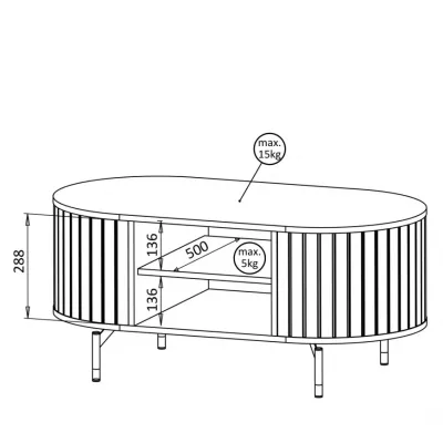 Konferenční stolek APEX - černý