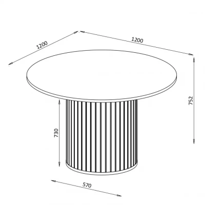 Jídelní stůl APEX - černý