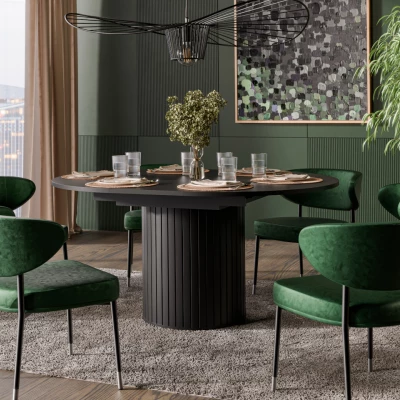 Rozkládací jídelní stůl 120(160)x120 APEX - černý