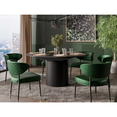 Rozkládací jídelní stůl 120(160)x120 APEX - černý