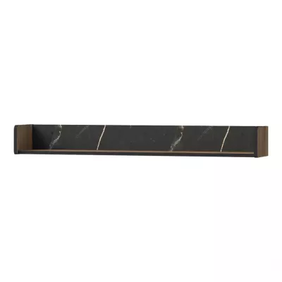 Závěsná polička ASHEBORO - ořech / san sebastian / černá