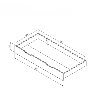 Šuplík pod postel DAMARIO - borovice