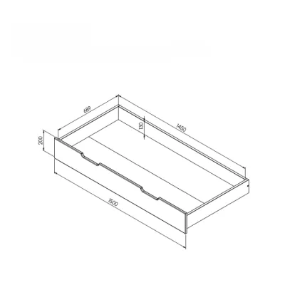 Šuplík pod postel DAMARIO - borovice
