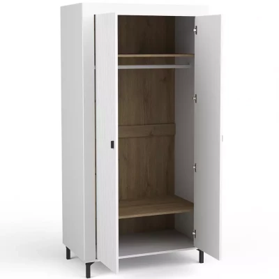 Šatní skříň 97 cm AUROVA - bílá