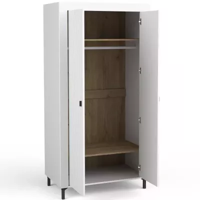 Šatní skříň 97 cm AUROVA - bílá