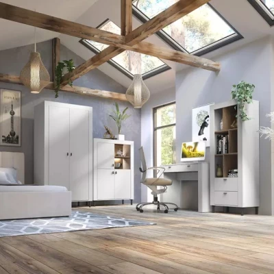 Šatní skříň 97 cm AUROVA - bílá