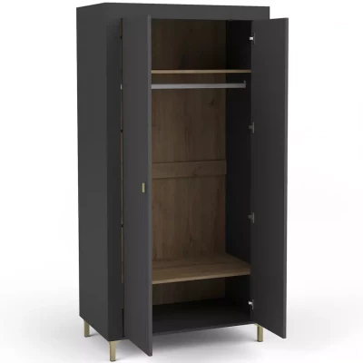 Šatní skříň 97 cm AUROVA - černá