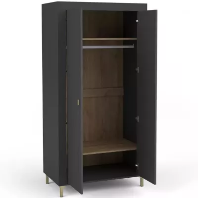 Šatní skříň 97 cm AUROVA - černá