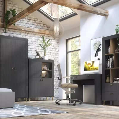 Šatní skříň 97 cm AUROVA - černá