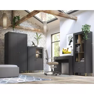 Šatní skříň 97 cm AUROVA - černá