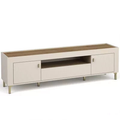 Televizní stolek AUROVA - kašmír / dub whiskey