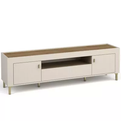 Televizní stolek AUROVA - kašmír / dub whiskey